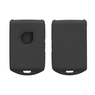 Afbeelding van kwmobile autosleutel hoesje geschikt voor Volvo 4 knops Keyless Go hoes TPU behuizing Beschermende auto sleutel case Sleuteletui in mat zwart