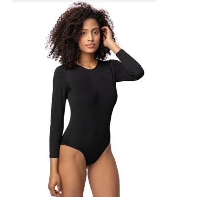 Afbeelding van Bodysuit Met Lange Mouwen Voor Dames Ondergoed Zwart L
