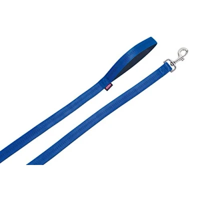 Afbeelding van Nobby Soft Grip Hondenlijn Dubbel Nylon Gevoerd Blauw / Zwart Breedte 20 mm Lengte 120 cm