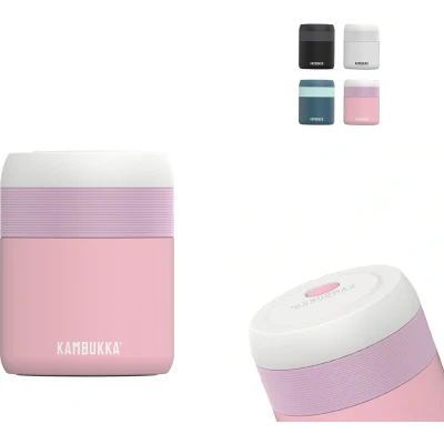 Afbeelding van Kambukka Bora Lunchbox 600 ml Voedselcontainer houdt 9 uur warm &amp; 100 % Lekvrij Lunch beker on the go Baby Pink