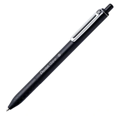 Afbeelding van Pentel BX467 A balpen Zwart Intrekbare met klembevestiging