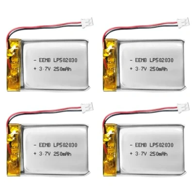Afbeelding van EEMB lithium polymeerbatterij 3,7 V 250mAh 502030 Lipo oplaadbare batterij met draad JST connector voor VXI Blue Parrott bevestig de polariteit van het apparaat en aankoop(4)