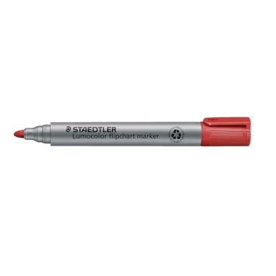 Afbeelding van Staedtler Lumocolor 356 2 flipchart marker ronde punt 10 stuks rood
