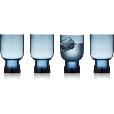 Afbeelding van Lyngby Glas Sorrento Waterglas 30 cl 4 stuks Blauw