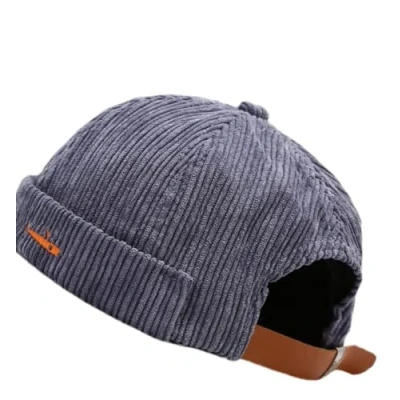 Afbeelding van Faringoto Heren Skullies &amp; Beanies Docker Hat Mannen Trawler Fisherman Beanie Randloze Cap Rolled Cuff Retro Sailor Cap, Mist blauw, One size