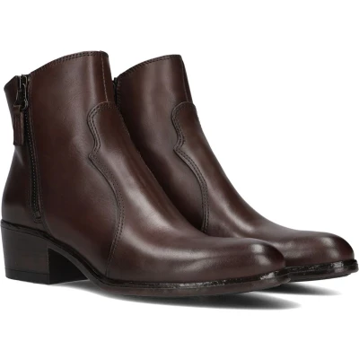 Afbeelding van Omoda Badia Enkellaarsjes Enkelboots met rits Dames Bruin Maat 39