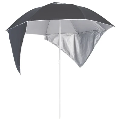 Afbeelding van Strandparasol met zijwanden 215 cm antracietkleurig