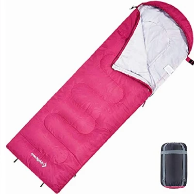 Afbeelding van KingCamp Slaapzak Eenpersoons (165 x 70cm) 3 4 Seizoenen Volwassen Kind Envelopstijl Gemakkelijk te dragen Lichtgewicht &amp; Waterdicht Warm voor Kamperen Buitenshuis in Blauw Groen Roze Paars Grijs Rood