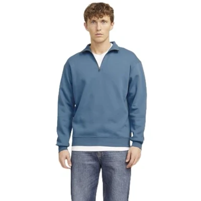 Afbeelding van Jack &amp; Jones Jjebradley HALF ZIP NOOS Sweater, Heren, Maat: XXL, Oceanview