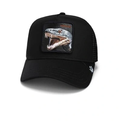 Afbeelding van Goorin Bros The Vicious Snake Slang Zwart Verstelbare Trucker Pet