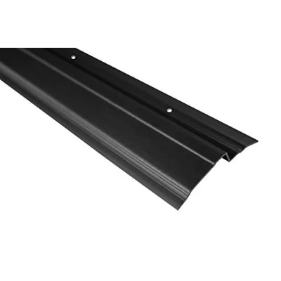 Afbeelding van LEMAL Noppenbaan eindprofiel PT6, pvc kunststof antraciet, bevestigingsstrip noppenfolie muurbescherming (30 meter / 15 latten) profiel verhoogd bloembed