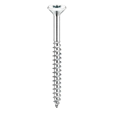 Afbeelding van Connex Universele schroeven 4,0 x 45 mm 1 kg grootverpakking verzonken kop TX Torx aandrijving gedeeltelijke schroefdraad blauw verzinkt/schroevenset/schroeven in zak / KL3244045