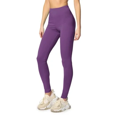 Afbeelding van Merry Style MS MS10 198 LE Dames Leggings Sport Vrijetijdsbroek Lang Katoen Sporbroek Yogabroek Paars L