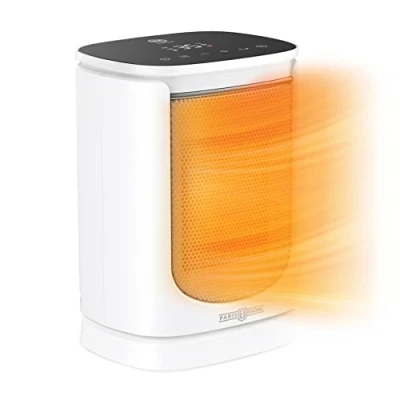 Afbeelding van Paris Rhône Ventilatorkachel, energiebesparend, 2000 W, elektrische verwarming, twee warme lucht, 1 koude 70 graden, kantelbescherming, kleine keramische warmtestraler, timer, kantoor, huis, slaapkamer [energieklasse A+]