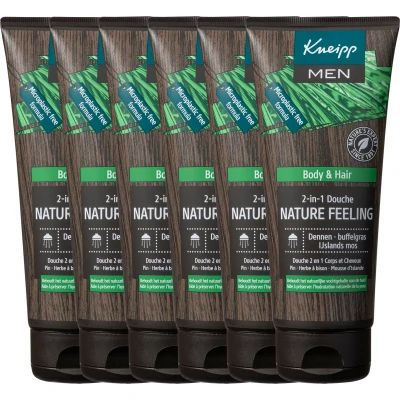 Afbeelding van Kneipp Man Nature Feeling 2 in 1 douchegel 6 x 200 ml voordeelverpakking