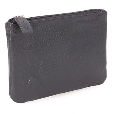 Afbeelding van CATWALK COLLECTION HANDBAGS Dames Luxe Kleine Portemonnee met Ritssluiting en Geschenk Doos Kwaliteit Leer RFID Protectie creditcard munten compartiment MIMI Zwart