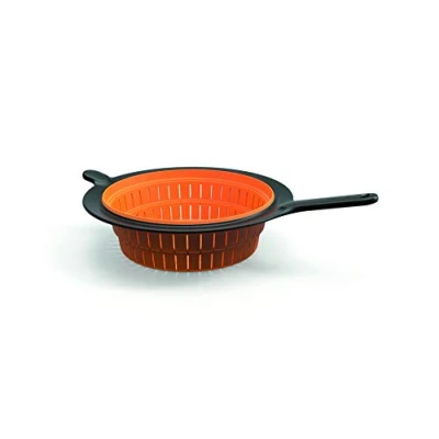 Afbeelding van Fiskars Zeef, keukengerei, Ø 26 cm, kunststof/siliconen, zwart/oranje, Functional Form, 1027304
