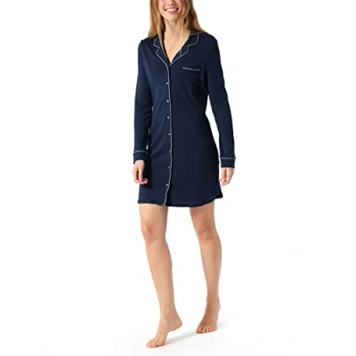 Afbeelding van Schiesser Dames Sleepshirt 90 cm nachthemd, donkerblauw, 46