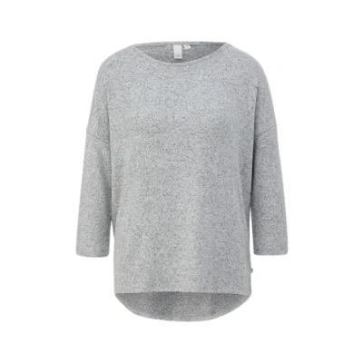 Afbeelding van QS Trui, Dames, Maat: Large, Grau meliert
