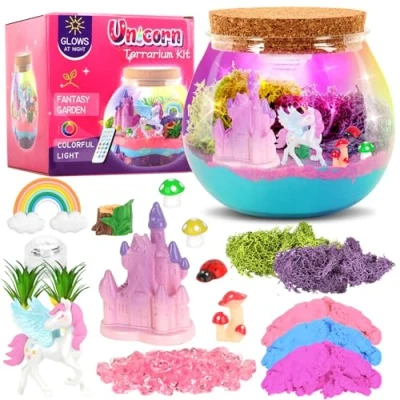 Afbeelding van Withosent eenhoorn nachtlampje voor meisjes, DIY craft kit kinderen, lamp met afstandsbediening, geschenken jongens meisjes kinderen van 3, 4, 5, 6, 7 8 jaar
