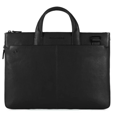 Afbeelding van Piquadro black Square Small Expandable Computer Bag 15.6&quot; Laptoptas