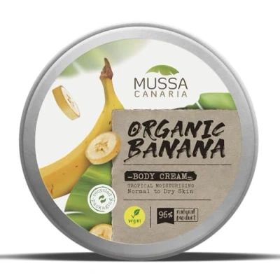 Afbeelding van Mussa Canaria Veganistische bodycrème met Canarische Eilandbananenextract, zoete amandelolie en kokosolie Reisformaat 70 ml