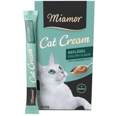 Afbeelding van 24x15g Gevogeltecrème Miamor Cat Cream Kattensnacks