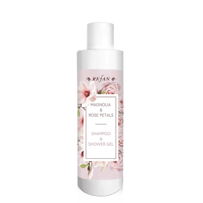 Afbeelding van Refan natuurlijke Magnolia en rozenblaadjes Shampoo douchegel met Groene thee 250ml