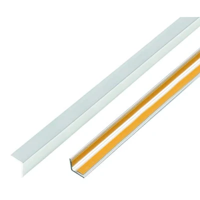 Afbeelding van Alberts 488505 hoekprofiel zelfklevend aluminium, chroom look 1000 x 10 mm