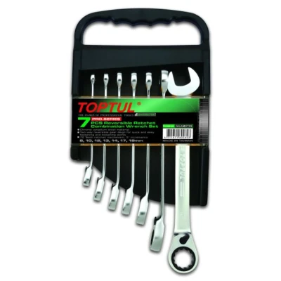 Afbeelding van Ratelsleutel set TOPTUL 7st(8 10 12 13 14 17 19 mm) PROSerie