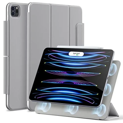 Afbeelding van ESR Rebound magnetische beschermhoes compatibel met iPad Pro 11 inch (2022/2021/2020, 4e/3e/2e generatie), veilige bevestiging, houder twee posities, voor potlood, automatische