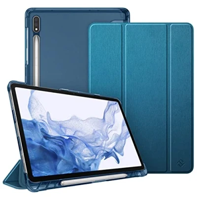 Afbeelding van Fintie Hoes voor Samsung Galaxy Tab S7 11&#039;&#039; 2020 SM T870(Wi Fi) T875(LTE) met S pennenhouder, lichtgewicht SlimShell doorschijnende matte standaard achterkant, Auto Wake/Slaap, Blauwgroen