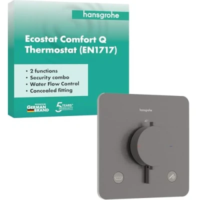 Afbeelding van hansgrohe Ecostat Comfort Q inbouwthermostaat voor 2 verbruikers met geïntegreerde zekeringcombinatie, 33717340