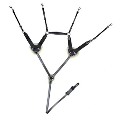 Afbeelding van HKM 41549100 voorgoed met Martingal, onderlegger lamsvel, S, zwart