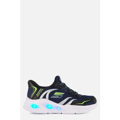Afbeelding van Skechers Light UP Meteor Lights Sneakers laag voor kinderen, Maat: 31, Navy/black/lime Kunststof