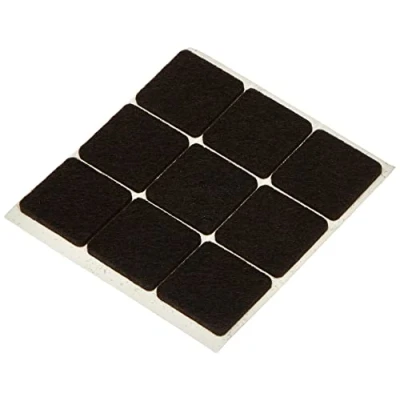 Afbeelding van Metafranc Viltglijders zelfklevend effectieve bescherming van uw meubels en stoelen / meubelglijders set voor gevoelige vloeren stoelglijders vloerglijders 25 x mm (45 Stuk) bruin