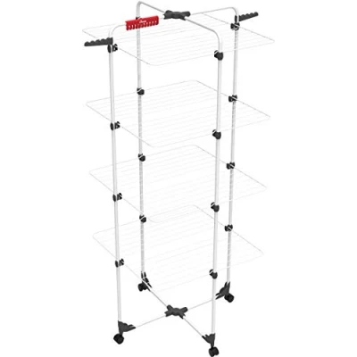 Afbeelding van Vileda Mixer 3 Droogrek 30 m Drooglijn Wit/Zwart/Rood