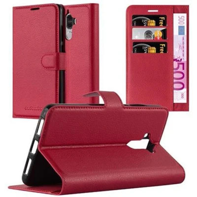 Afbeelding van Cadorabo Hoesje geschikt voor Huawei MATE 9 in KARMIJN ROOD Beschermhoes Cover magnetische sluiting Case