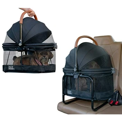 Afbeelding van Pet Gear Bekijken 360 Carrier &amp; Autostoel met Booster Seat Frame voor Kleine Honden Katten, Mesh Ventilatie, Drukknopingang, Geen Gereedschap nodig, 4 Kleuren