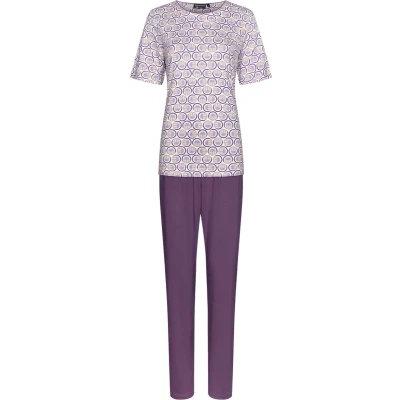 Afbeelding van Pastunette Pyjama Allover Print Paars/dessin 42