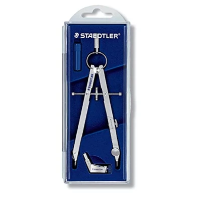 Afbeelding van STAEDTLER 551 01 Mars Comfort precisiepasser in klapdekseletui, zilver