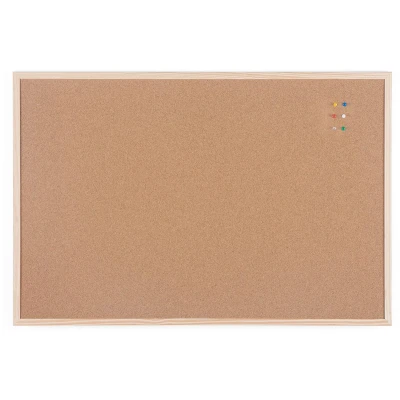 Afbeelding van Bi office Kurkbord Met Houten Kader, Ft 60 X 90 Cm