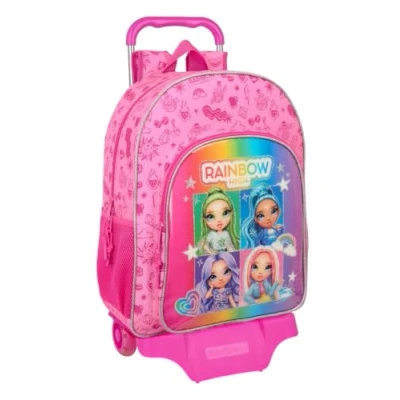 Afbeelding van Schoolrugzak met Wielen Rainbow High Shine Multicolour 33 x 42 14 cm
