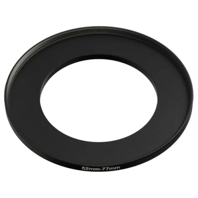 Afbeelding van vhbw Step up ring adapter van 52 mm naar 77 voor cameralens filteradapter, metaal, zwart
