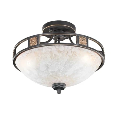 Afbeelding van Trio Leuchten Quinta Plafondlamp 3 lichts L 420 mm Roestbruin