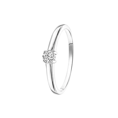 Afbeelding van Lucardi Ring zilver / transparant
