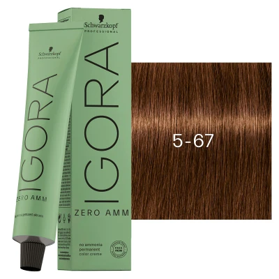 Afbeelding van Schwarzkopf Igora Zero Amm 5 67 Light Brown Chocolate Copper 60 ml