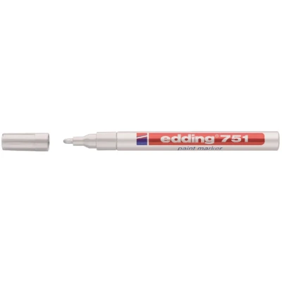 Afbeelding van Viltstift edding 751 lakmarker rond 1 2mm wit
