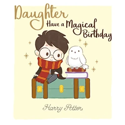 Afbeelding van dochter verjaardagskaart, Harry Potter verjaardagskaart voor
