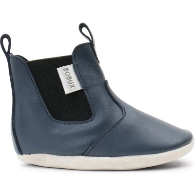 Afbeelding van Bobux Soft Soles Jodphur navy Babyslofjes EU 17